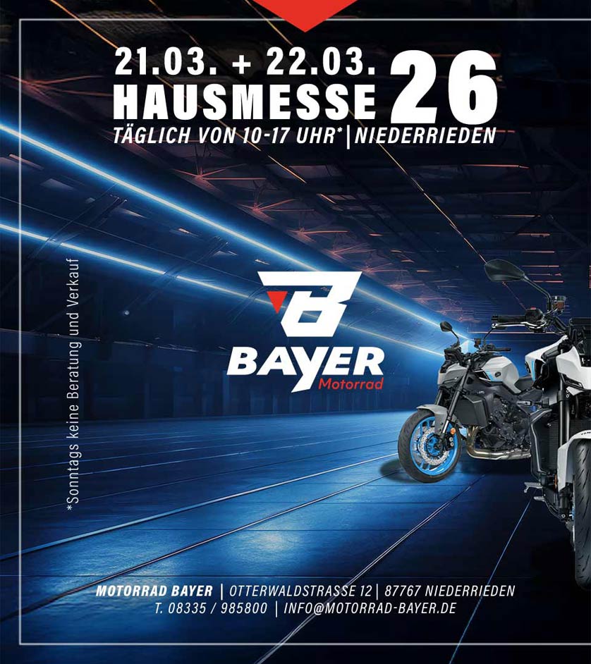Hausmesse MOTORRAD BAYER in Niederrieden 2026