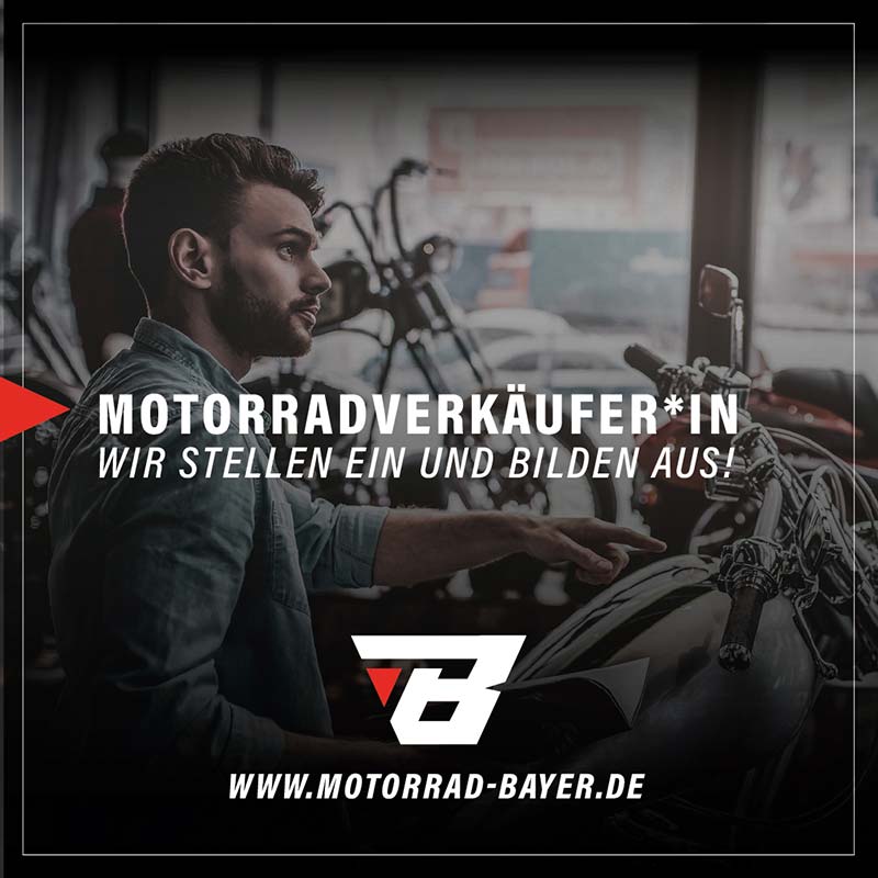 Stellenangebot Motorradverkäufer/in Motorrad Bayer Niederrieden